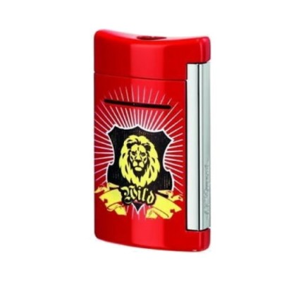 MINIJET TORCH FLAME RED WILD LION CHROME LIGHTER 010082