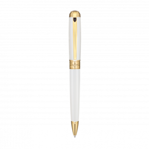 LINE D系列 珠光白-黃金色原子筆 BALL POINT LINE D PEARLY WHITE-YELLOW GOLD 415109M