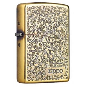 日版 Zippo Lighter 經典唐草(仿古銅) Floral Design ZBT-2-23B