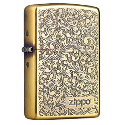 日版 Zippo Lighter 經典唐草(仿古銅) Floral Design ZBT-2-23B