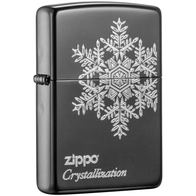 日版 Zippo Lighter 黑冰 雪花系列-凌霄 ZBT-2-28A