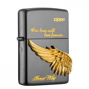 日版 Zippo Lighter 黑冰 永恆的愛 ZBT-2-38B
