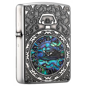 日版 Zippo Lighter 經典仿古銀懷錶(加厚版) Antique watch ZBT-2-81A