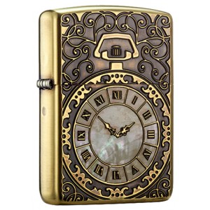 日版 Zippo Lighter 經典黃銅金懷錶(加厚版) Antique watch ZBT-2-81B