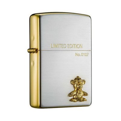 日版 Zippo Lighter 白金 小熊 ZBT-3-124A