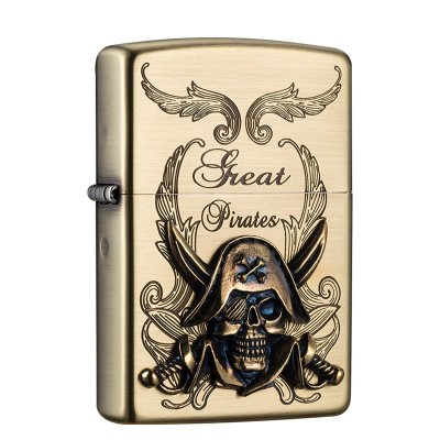日版 Zippo Lighter 加勒比海盜-金色 ZBT-3-157B