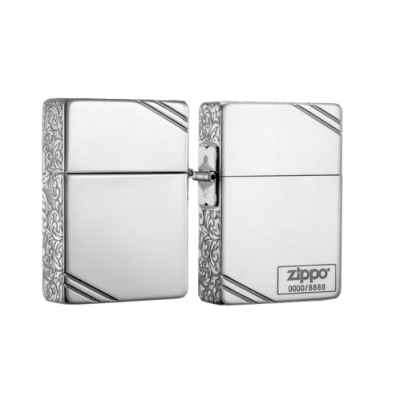 日版 Zippo Lighter 1935復刻熏銀側雕唐草限量版 ZBT-3-167B