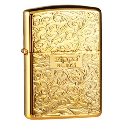 日版 Zippo Lighter 唐草-金色 ZBT-3-19C