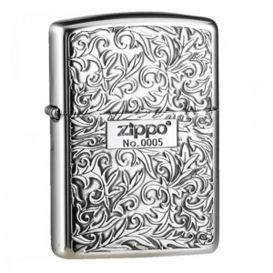 日版 Zippo Lighter 唐草-銀色 ZBT-3-19D