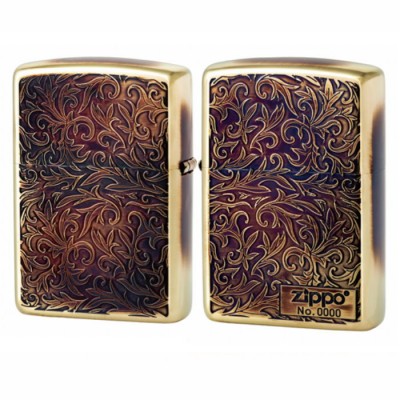 日版 Zippo Lighter 唐草-熏金 ZBT-3-20A