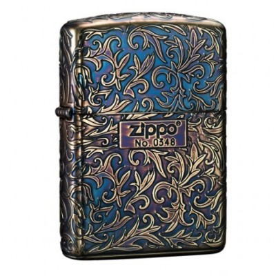 日版 Zippo Lighter 唐草之Zippo在我心-熏金 ZBT-3-21A