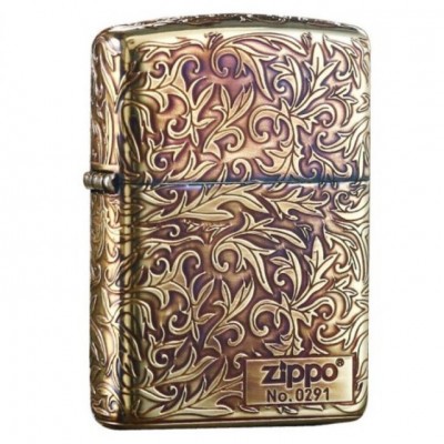 日版 Zippo Lighter 唐草加厚版-熏金 ZBT-3-22A