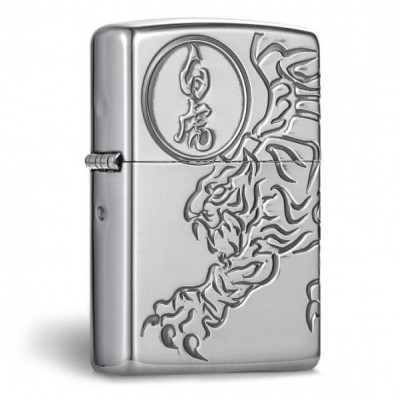 日版 Zippo Lighter 白虎-銀色 ZBT-3-25C