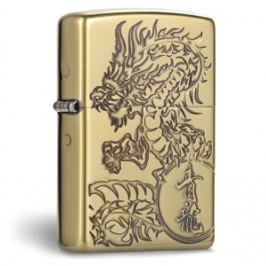 日版 Zippo Lighter 青龍-金色 ZBT-3-26A