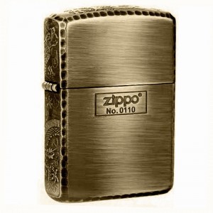 日版 Zippo Lighter 三面盤龍波紋邊-古銅 ZBT-3-32A