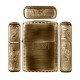 日版 Zippo Lighter 三面盤龍波紋邊-古銅 ZBT-3-32A