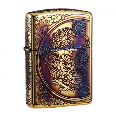 日版 Zippo Lighter Aromr® 祥龍盤雲-熏金 ZBT-3-33B