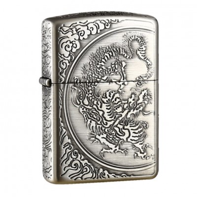 日版 Zippo Lighter Aromr® 祥龍盤雲-銀色 ZBT-3-33C