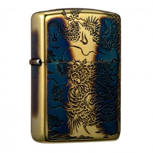 日版 Zippo Lighter Aromr® 多面游龍-熏金 ZBT-3-34B