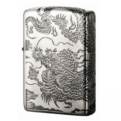 日版 Zippo Lighter Aromr® 多面游龍-銀色 ZBT-3-34C