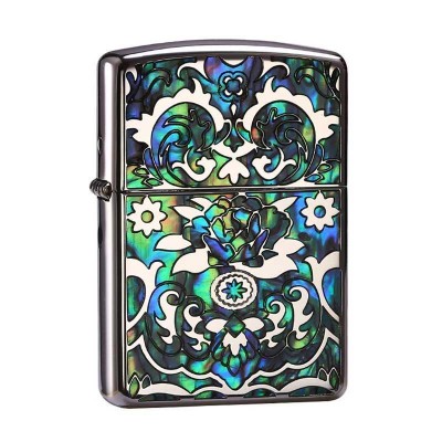 日版 Zippo Lighter 貝殼鑲嵌 驚濤 ZBT-4-50C