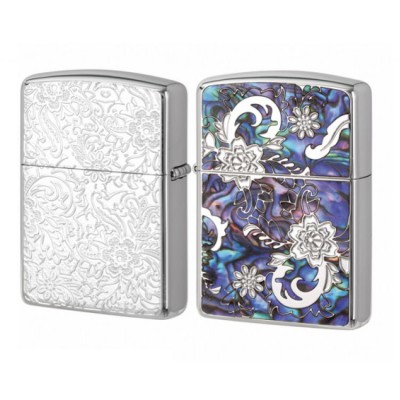 日版 Zippo Lighter 彩貝鑲嵌雙面雕刻 ZBT-4-50D