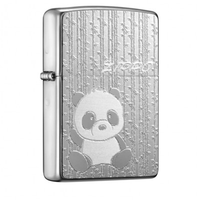 日版 Zippo Lighter 竹林熊貓-銀色 ZBT-4-61A