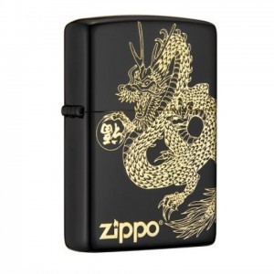 日版 Zippo Lighter 祥瑞盤龍-黑炫 ZBT-5-111C