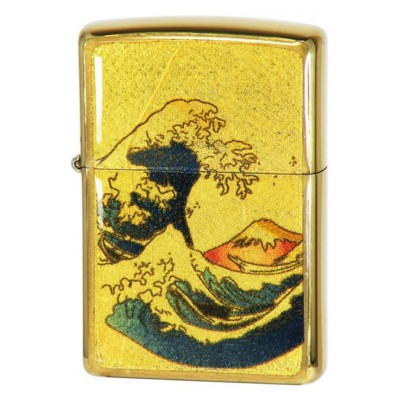 日版 Zippo Lighter 火山海嘯-金色 ZBT-5-114A