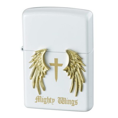 日版 Zippo Lighter 立體飛翼-白色 Mighty wings ZBT-5-18A