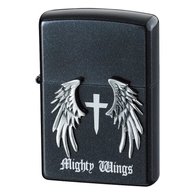 日版 Zippo Lighter 立體飛翼-黑色 Mighty wings ZBT-5-18B