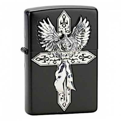 日版 Zippo Lighter 十字架重金屬天使 ZBT-5-19B