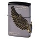 韓版 Zippo Lighter 黑冰 愛情之翼 Love Wings ZBT-1-16A