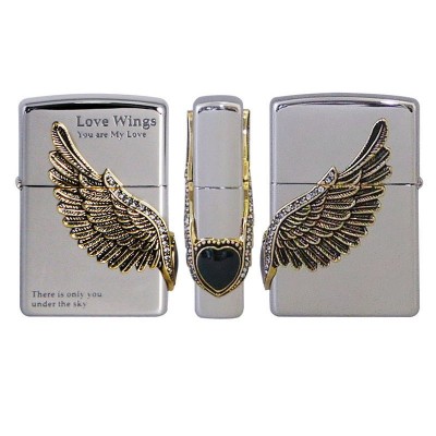 韓版 Zippo Lighter 愛情之翼 Love Wings ZBT-1-16B