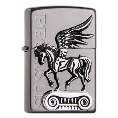韓版 Zippo Lighter 黑冰 飛馬徽章 Pegasus BK ZBT-1-28B