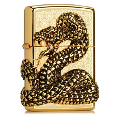 韓版 Zippo Lighter 紅眼金蛇環繞 SNAKE COIL ZBT-1-30A 韓版 Zippo Lighter 紅眼金蛇環繞 SNAKE COIL ZBT-1-30A