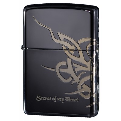 韓版 Zippo Lighter 黑冰 心中的秘密  Secret Of My Heart ZBT-1-31A