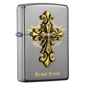 韓版 Zippo Lighter 黑冰 十字架 ZBT-1-34A