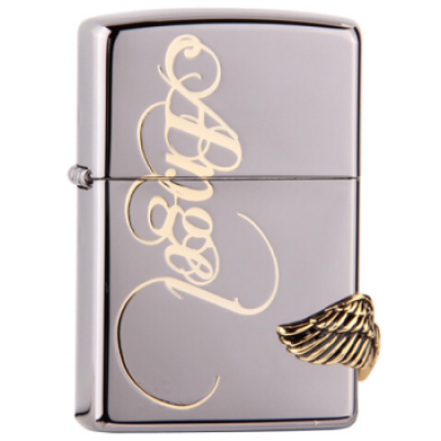 韓版 Zippo Lighter 黑冰 愛情天使 LOVE ANGEL ZBT-1-3A