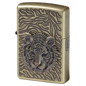 韓版 Zippo Lighter 鑽眼黃金之虎 Tiger Eye Emblem(Gold) ZBT-1-4