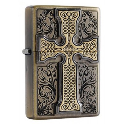 韓版 Zippo Lighter 信仰十字架(仿古黃銅) CREDOS EMBLEM BR ZBT-1-59D 韓版 Zippo Lighter 信仰十字架(仿古黃銅) CREDOS EMBLEM BR ZBT-1-59D