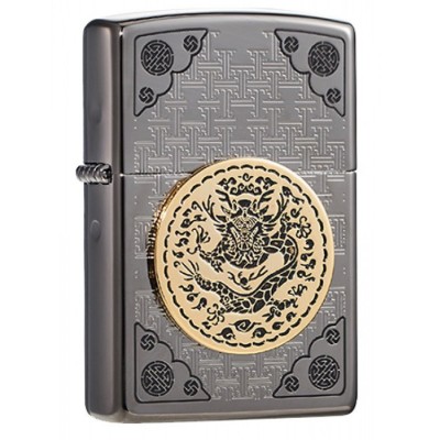 韓版 Zippo Lighter 黑冰 古典五爪神龍 THE KING ZBT-1-88B 韓版 Zippo Lighter 黑冰 古典五爪神龍 THE KING ZBT-1-88B