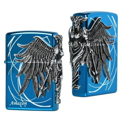 韓版 Zippo Lighter 亞馬遜女戰士(藍色) AMAZON BLUE ZBT-1-91A