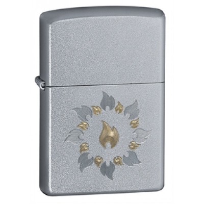 美版 Zippo Lighter 金銀火圈子 Ring of Fire 21192