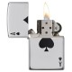 美版 Zippo Lighter 簡約黑桃A Simple Spade Design 24011