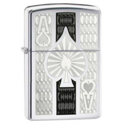 美版 Zippo Lighter 深雕黑桃A Intricate Spade Design 24196 美版 Zippo Lighter 深雕黑桃A Intricate Spade Design 24196