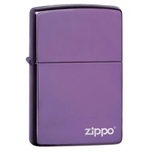 美版 Zippo Lighter 炫光紫 High Polish Purple with Zippo Logo 24747ZL