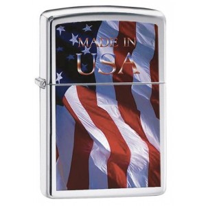 美版 Zippo Lighter 美國製造 Made in USA with Flag 24797