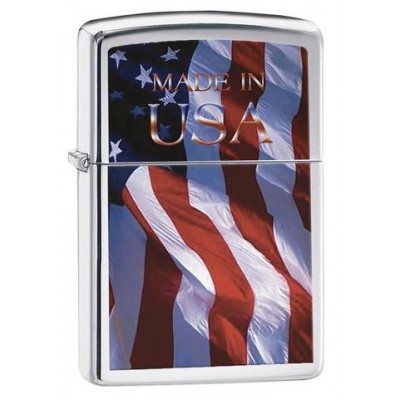 美版 Zippo Lighter 美國製造 Made in USA with Flag 24797