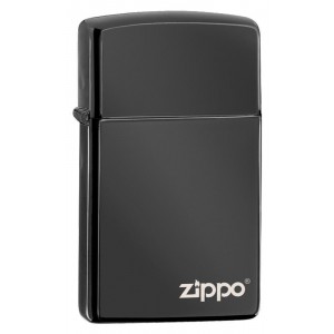 美版 Zippo Lighter Slim® 窄版炫光黑 High Polish Black with Zippo logo 28123ZL